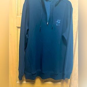 New with Tags Travis Mathew Size XL Black  hooded quarter zip up hoodie